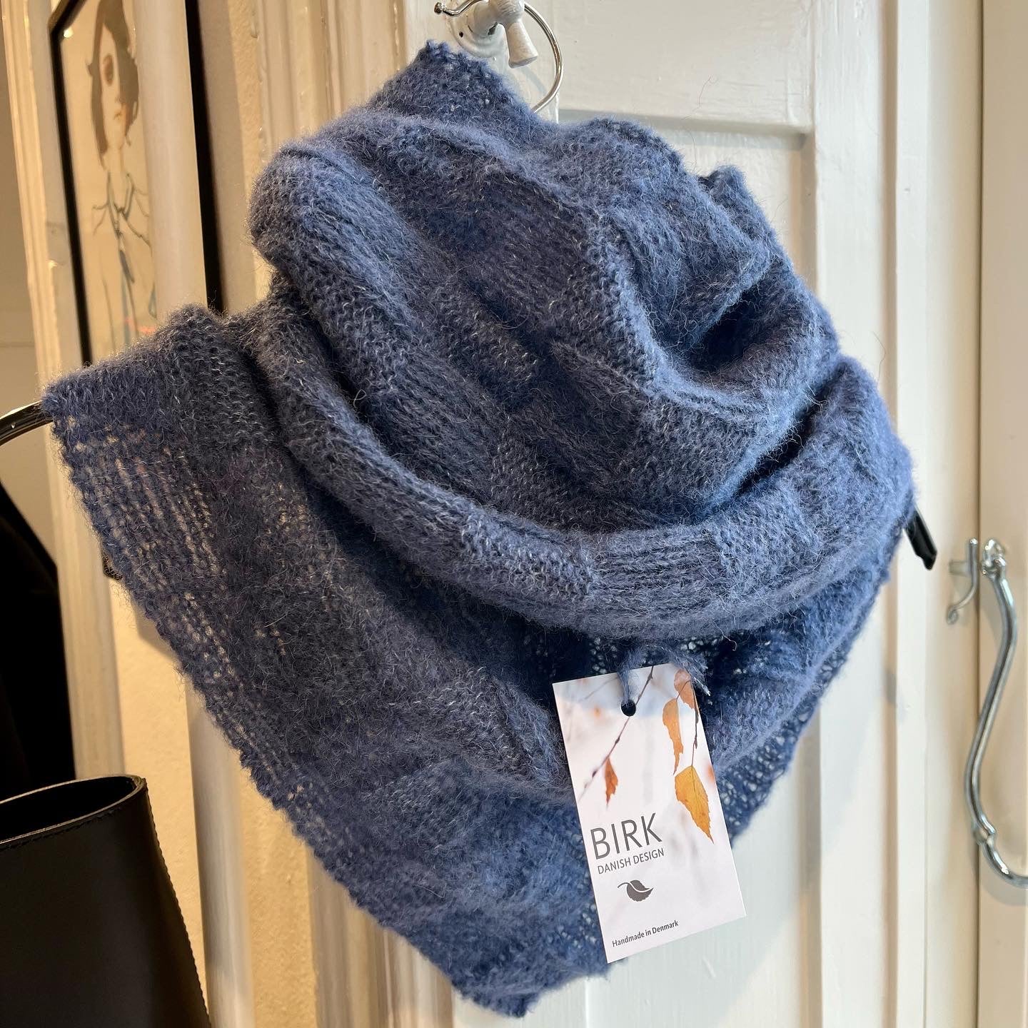 BIRK chess scarf. Light and airy silk alpaca. Choose colour