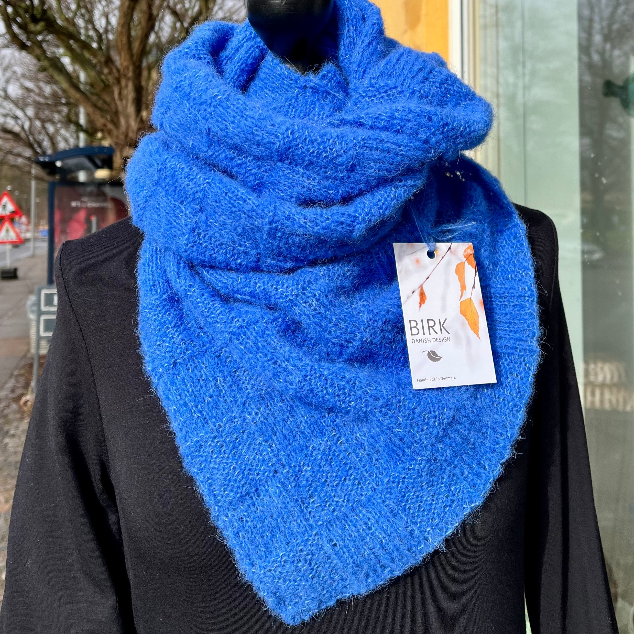 BIRK chess scarf. Light and airy silk alpaca. Choose colour