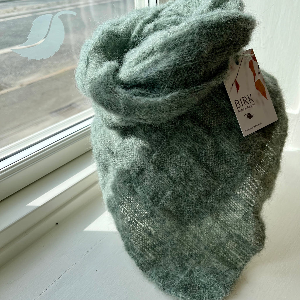 BIRK chess scarf. Light and airy silk alpaca. Choose colour