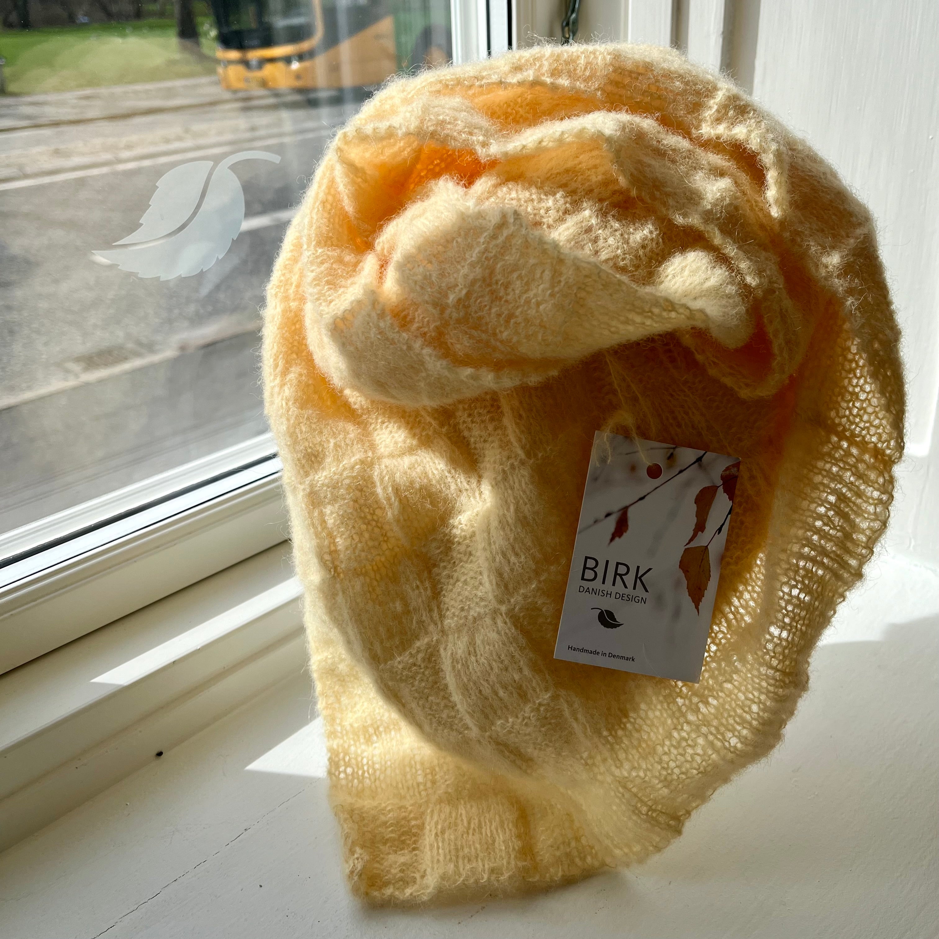 BIRK chess scarf. Light and airy silk alpaca. Choose colour