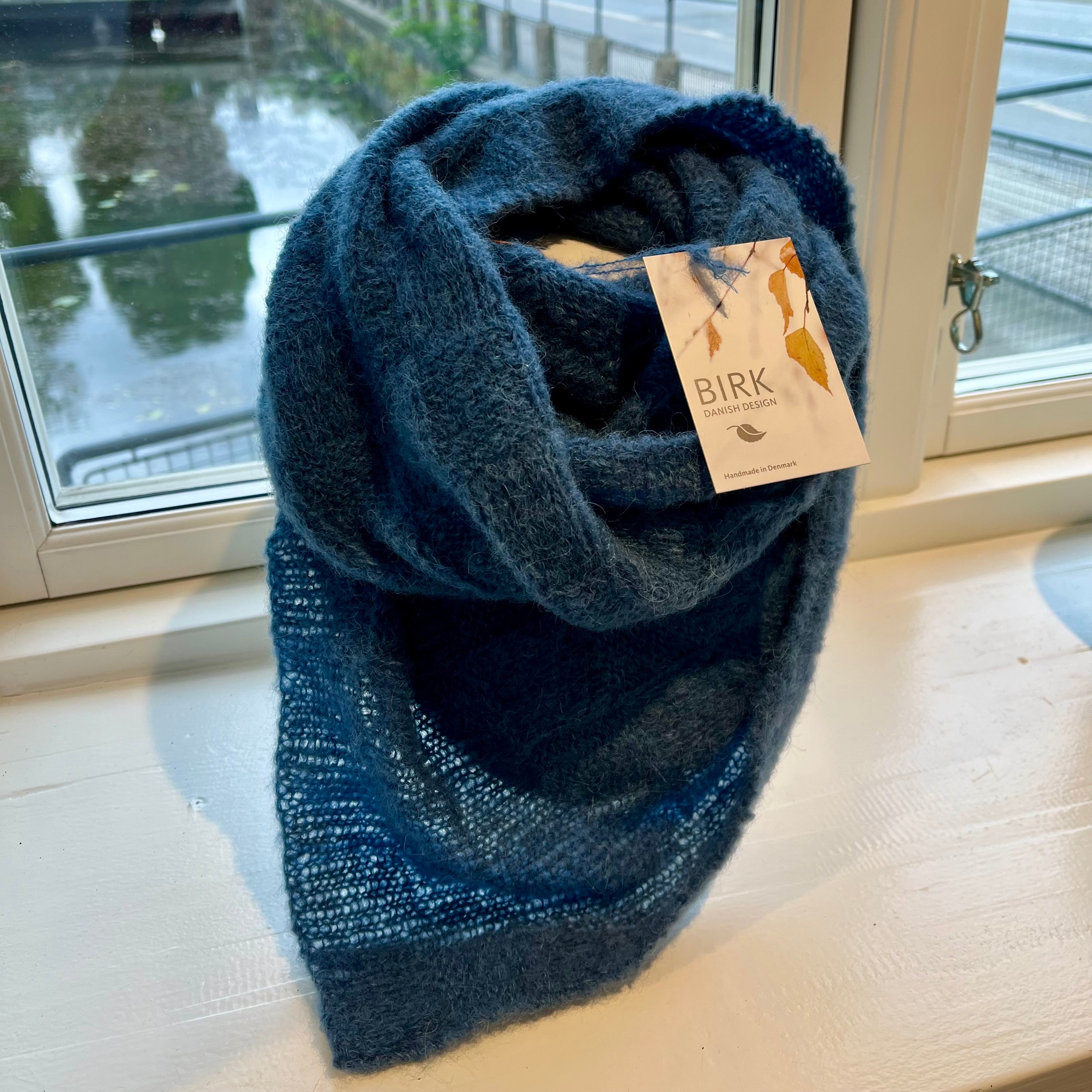 BIRK chess scarf. Light and airy silk alpaca. Choose colour