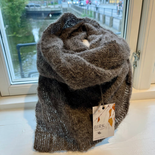 BIRK chess scarf. Light and airy silk alpaca. Choose colour