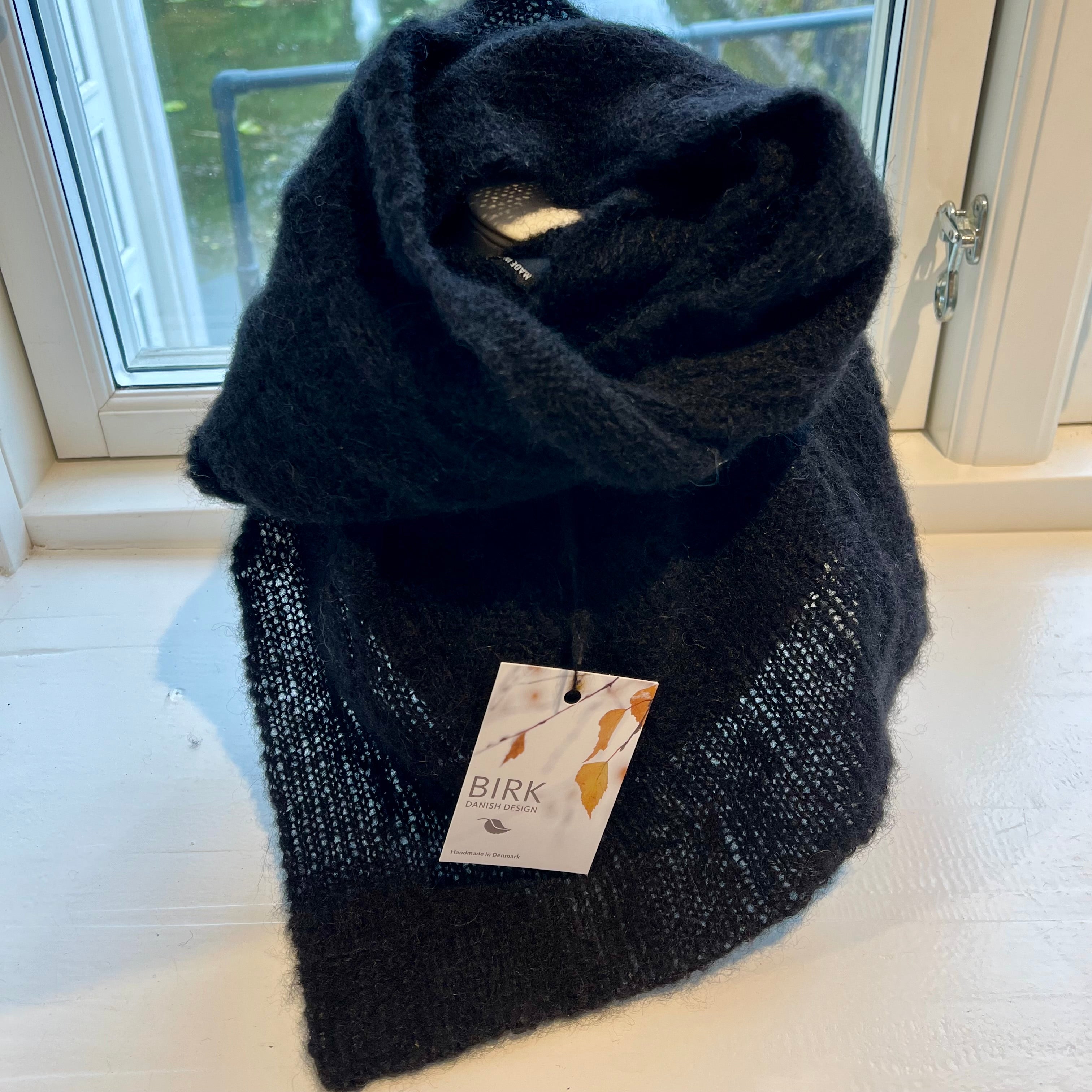 BIRK chess scarf. Light and airy silk alpaca. Choose colour