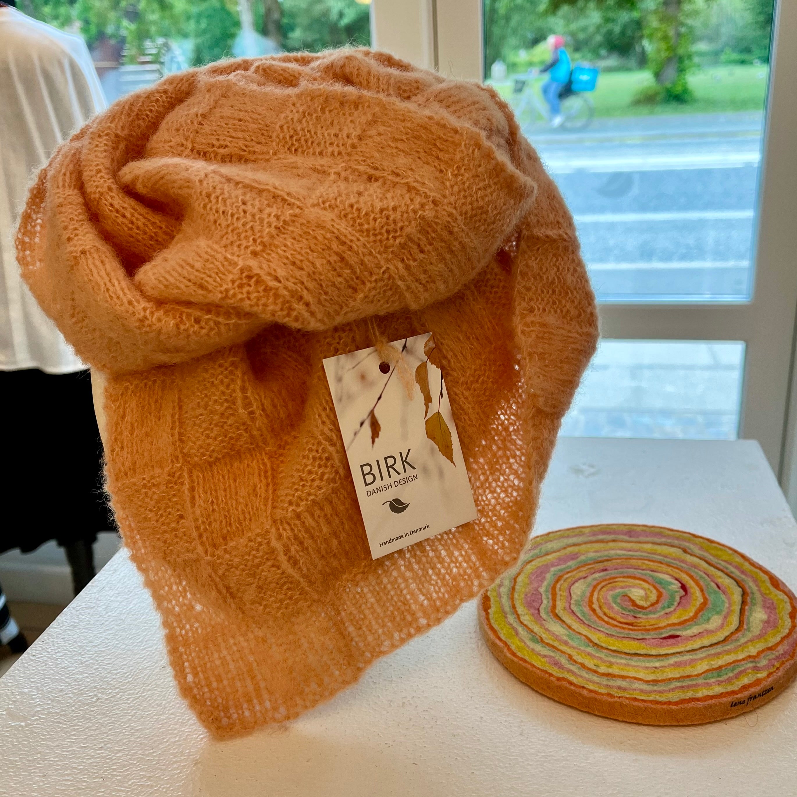 BIRK chess scarf. Light and airy silk alpaca. Choose colour