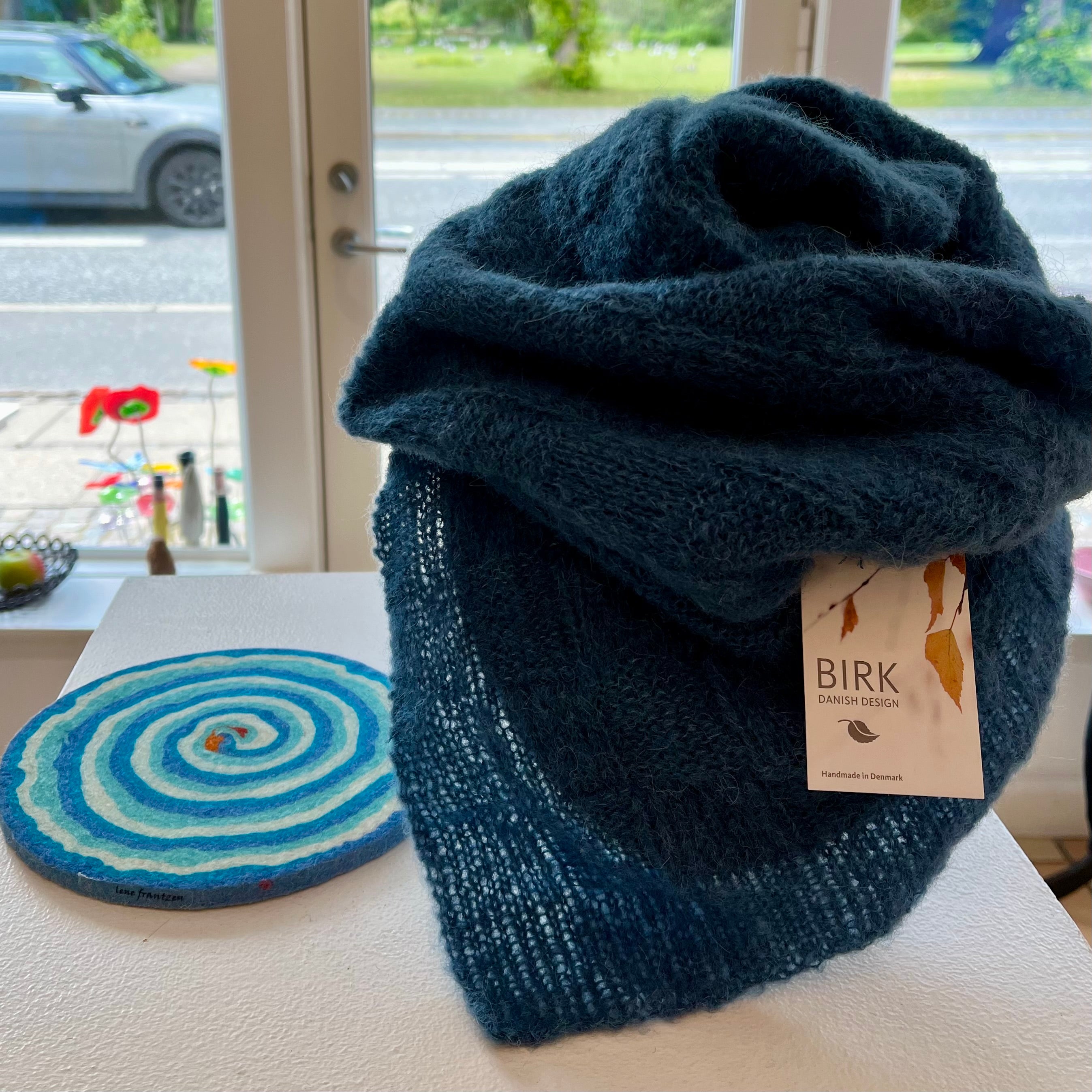 BIRK chess scarf. Light and airy silk alpaca. Choose colour