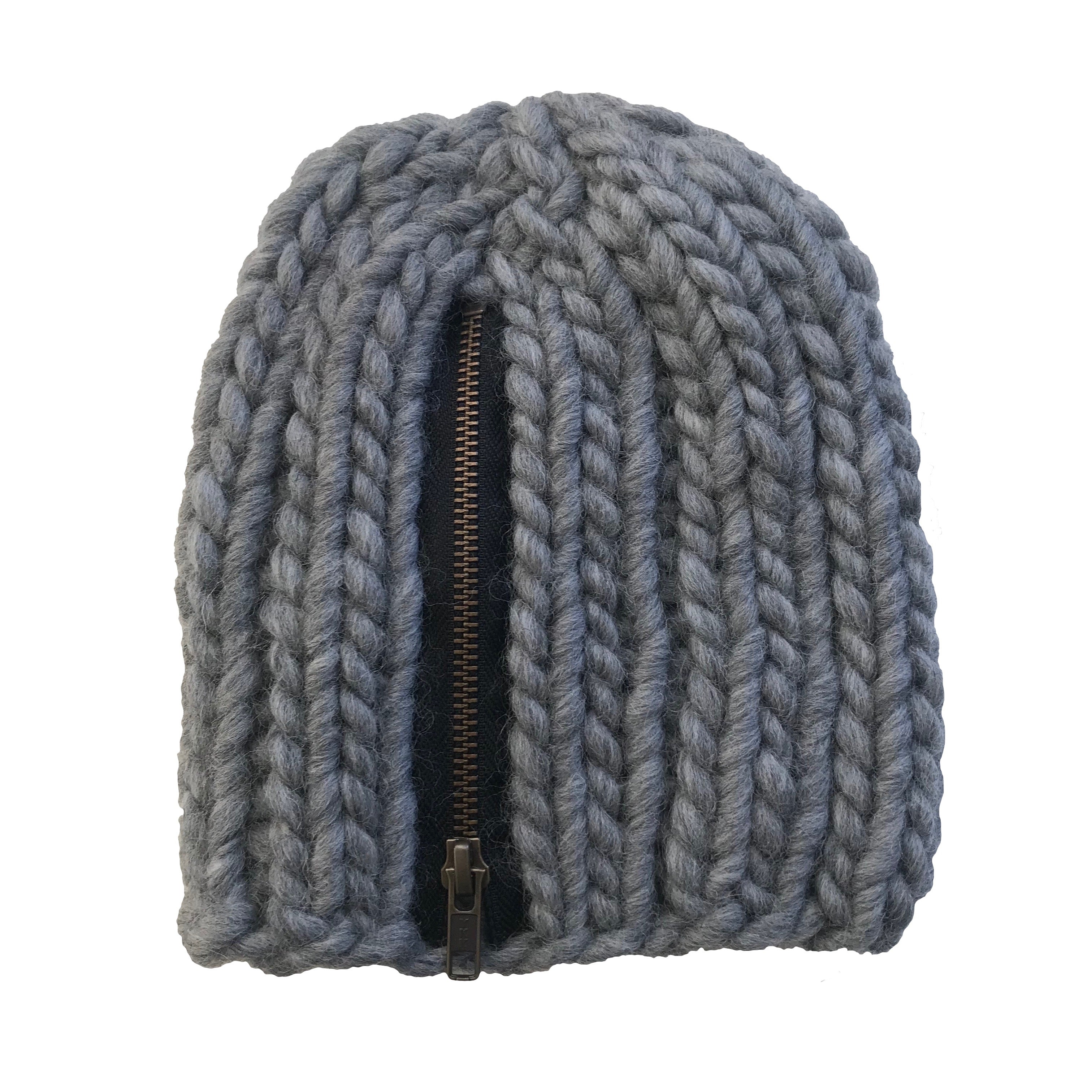 BIRK beanie with zipper. Pure (100%) wool. Choose colour