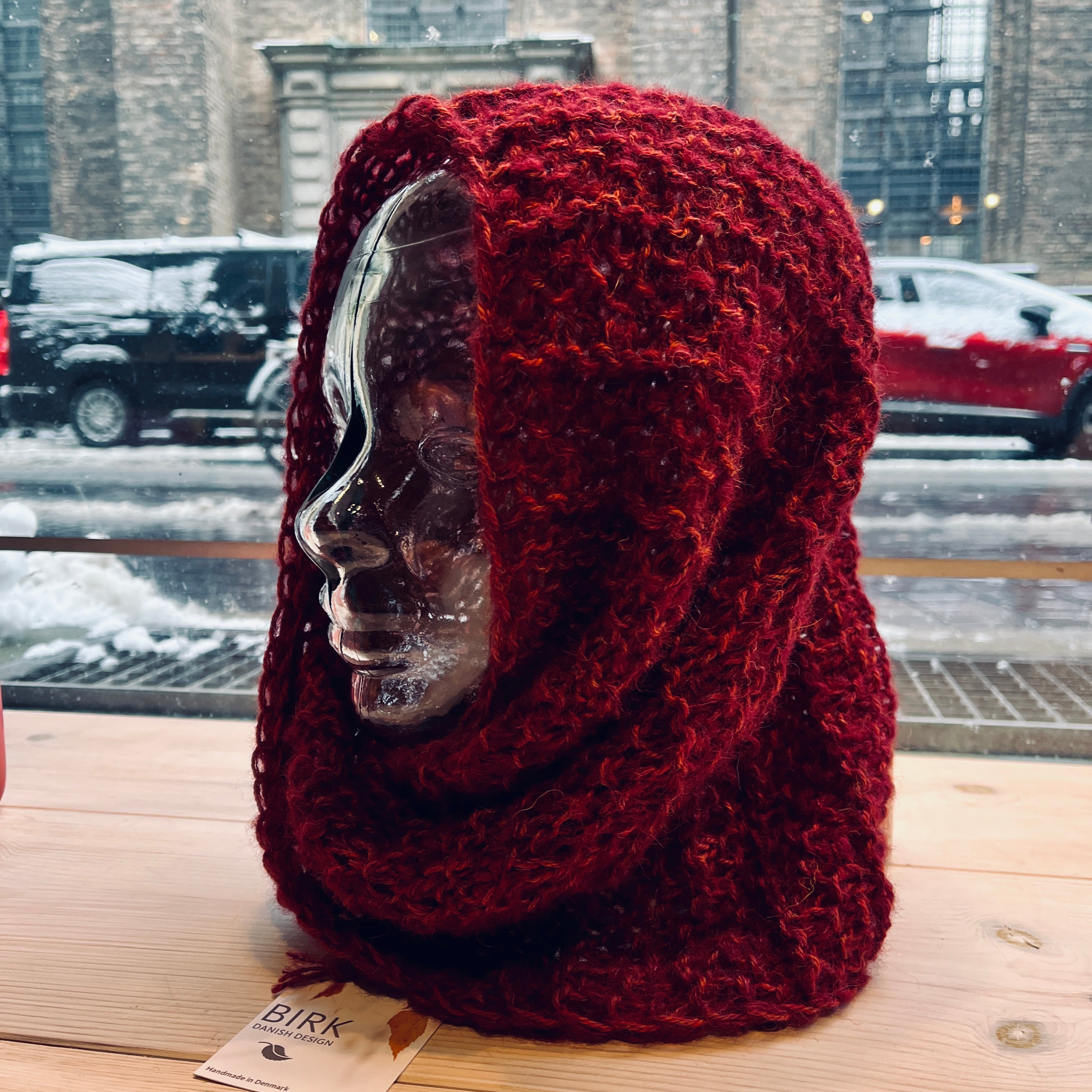 Winter silk alpaca möbius scarf. Light, airy, and warm. Choose colour